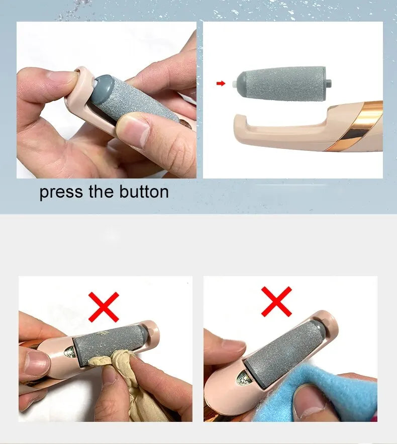 Electric Feet File Pedicure Grinder - Painless & Professional Pedicure Tool