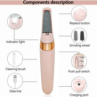 Electric Feet File Pedicure Grinder - Painless & Professional Pedicure Tool